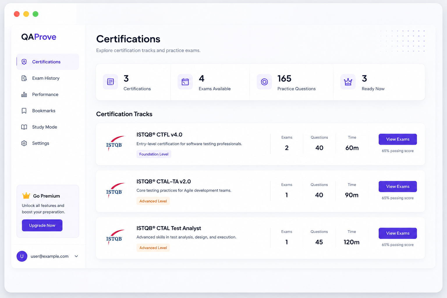 QAProve Dashboard